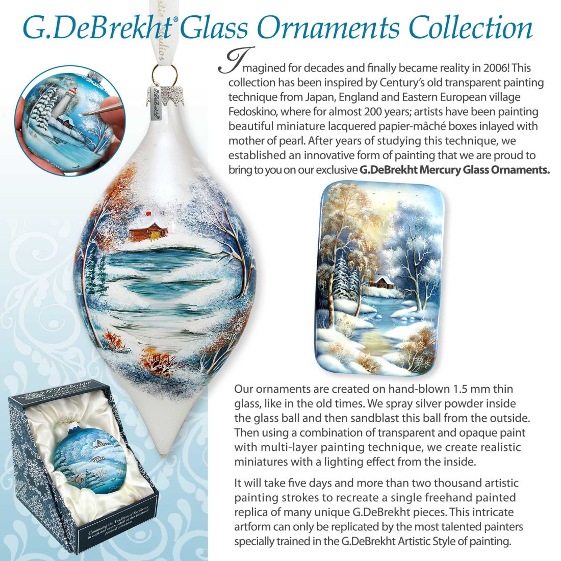 Holiday Trip Glass Ornament Limited Edition by G. DeBrekht - Christmas Decor - 738-086-4