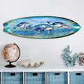 Whale's Harmony Surfboard Coastal Wall Art by G. DeBrekht - Coastal Holiday Decor - 8490114HS-4