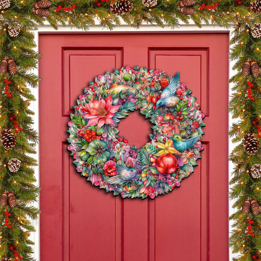 Summer Blooms Wreath Holiday Door Decor by G. Debrekht - Spring Easter Decor - 8611072H-0